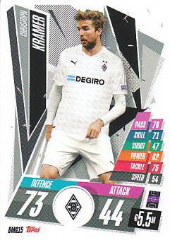 Christoph Kramer Borussia Monchengladbach 2020/21 Topps Match Attax CL #BMG15